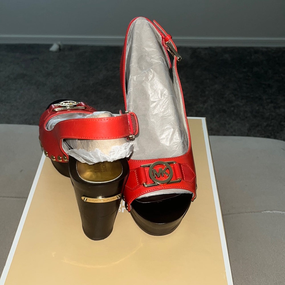 Michael Kors charm sling heel